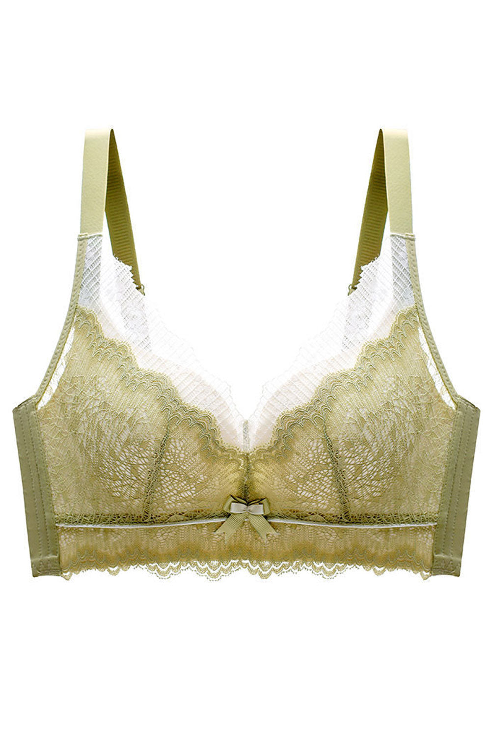 Women Plus Stylish Lace Seamless Lift Wireless Strappy Bralette Push Up Bra