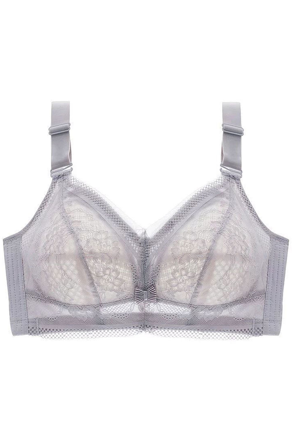 Womens Plus Comfortable Low Back Wire Lifting Deep U Shaped Plunge Backless Bra