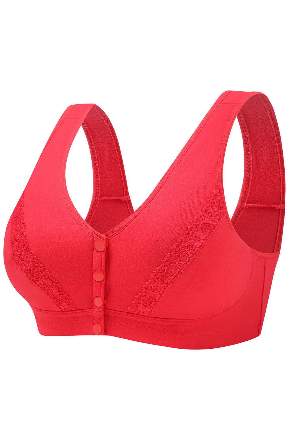 Women Plus Breathable Thin Front Buckle Push up Bra