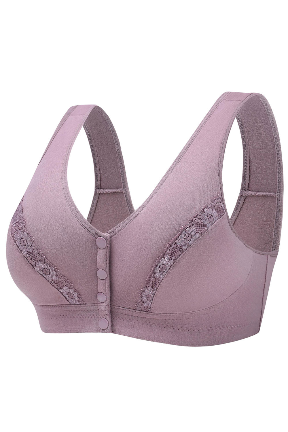 Women Plus Breathable Thin Front Buckle Push up Bra