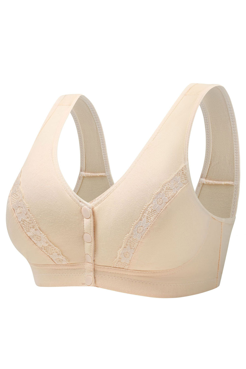 Women Plus Breathable Thin Front Buckle Push up Bra