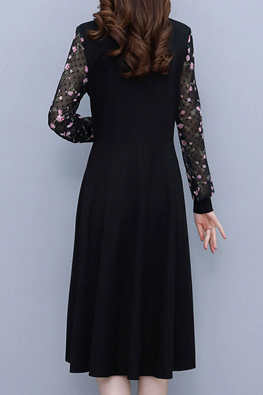 Women Long Sleeve Printed Fashion Dress