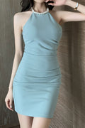 Women Sleeveless Short skirt Night Field Bodycon Dress