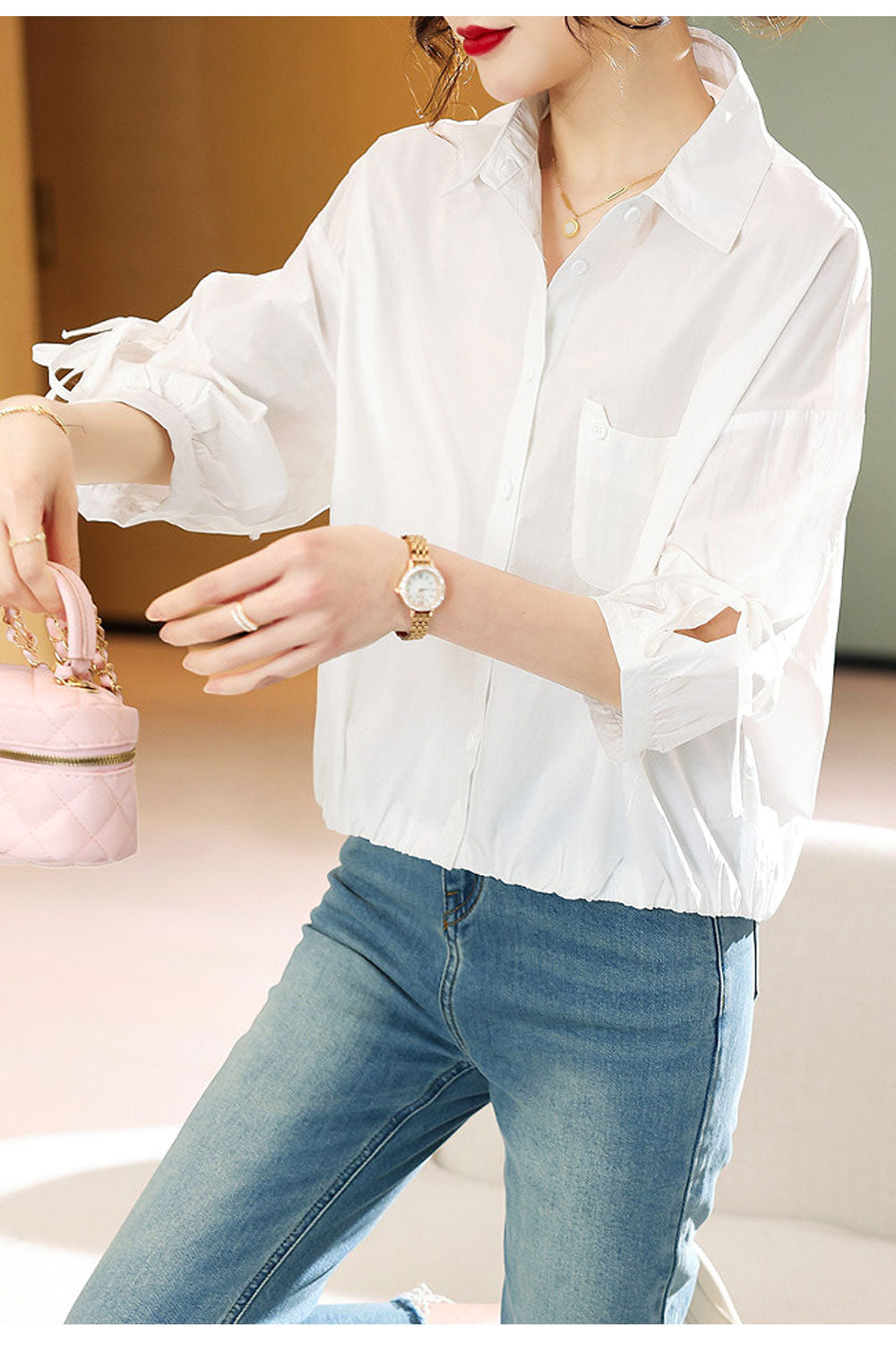 Women's Summer New Fashion Match Loose Casual Shirt Top