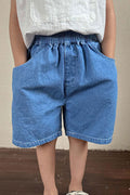 Kids girls Summer New Denim Casual Loose Thin Section Five-point Shorts