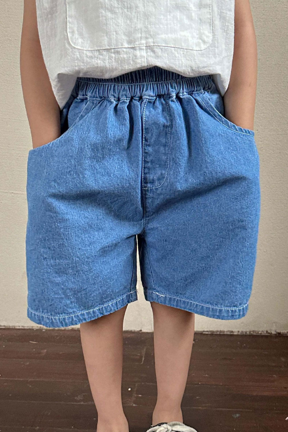 Kids girls Summer New Denim Casual Loose Thin Section Five-point Shorts