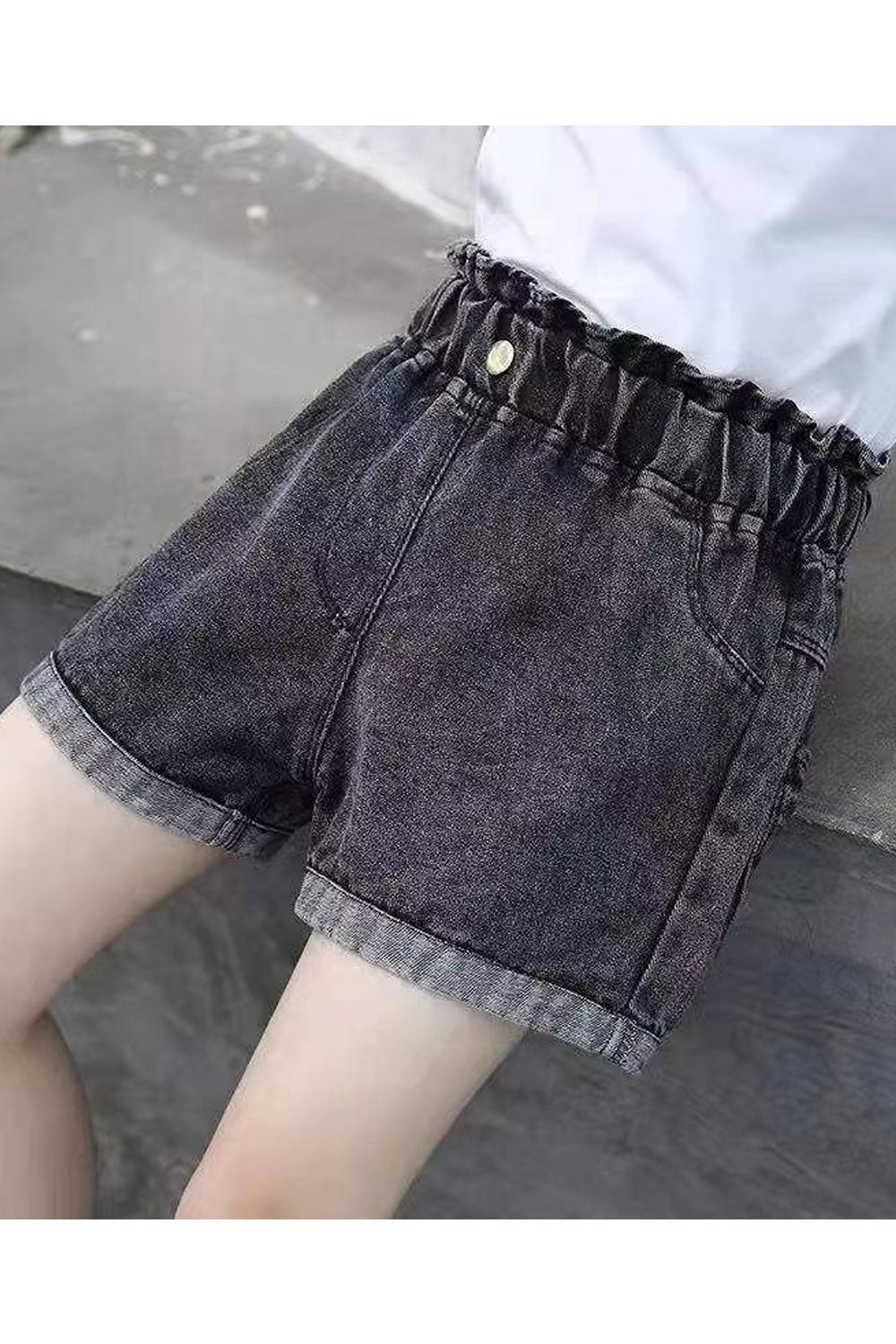 Kids girls New Single Button Thin Section Summer Shorts