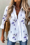Women Plus New Design Fashionable Collar Neck Long Sleeved Digital Printing Pattern Street Style Summer Casual Short Section Loo
