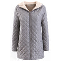 Women Relax Fit Zip Up Warm Padded Jacket