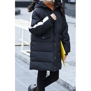 Kids Baby Girls Long Zipper Thick Winter Jacket