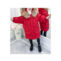 Kids Girls Sweet Solid Color Autumn Winter Padded Jacket
