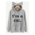 Women Hat Neck Graphic Printed Warm Hoodie