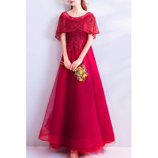 Women Beautiful Lace Long Sleeved Ball Gown Wedding Dress