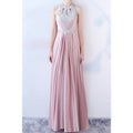 Junior Beaded Bust Slim & Stylish Halter Dress