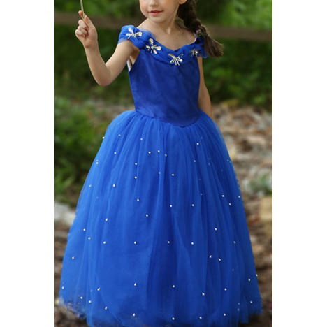 Kids Girls Sleeveless Ball Gown Cinderella Dress
