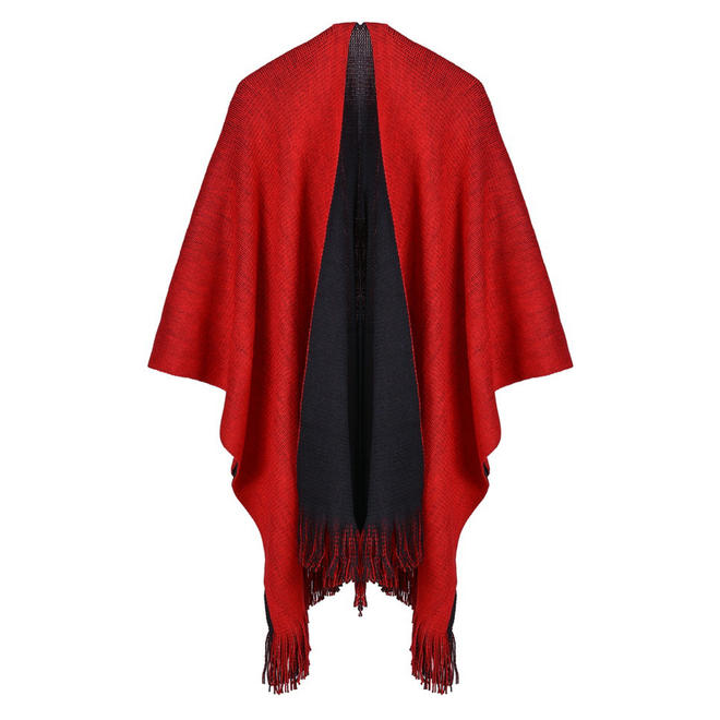 Women Solid Colored Thick Warm Shawl