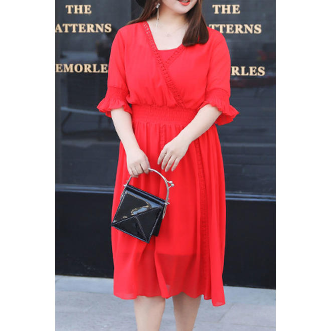 Women Empire Waist Stylish Chiffon Dress