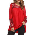 Women Shimmer Sequin Bust Neck Long Sleeves Top