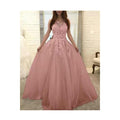 Women Lace Sleeveless Design Long Gown Wedding Dress