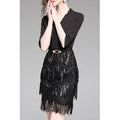Tom Carry Women Tassel Decoration V-Neck Mini Dress