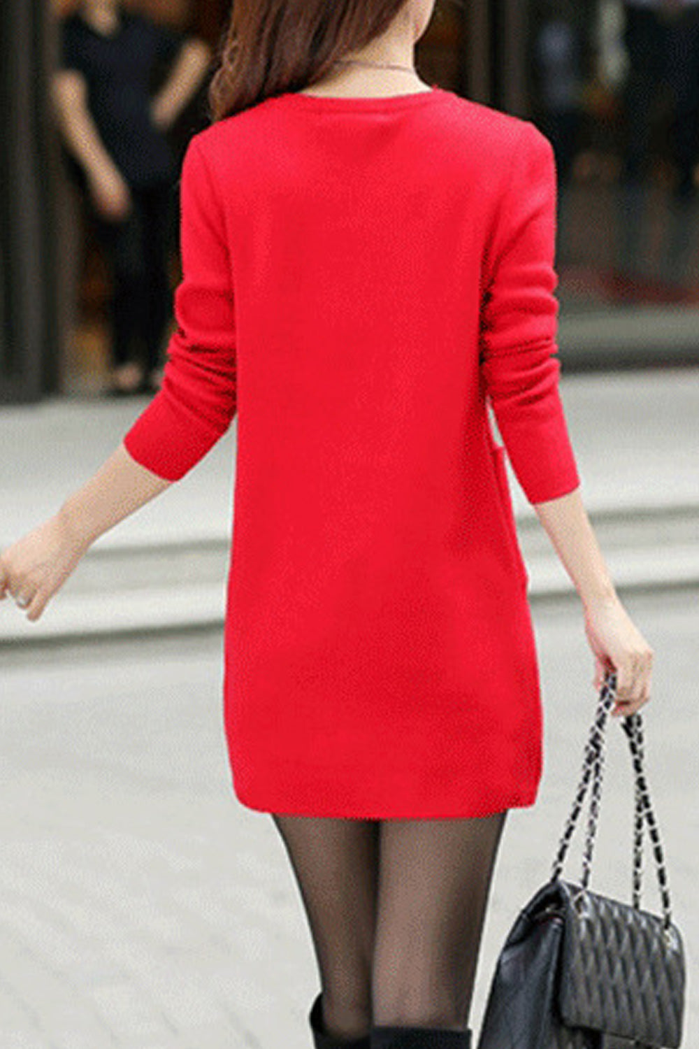 Women's Autumn Fashion A-Line Mini Skirt Dress