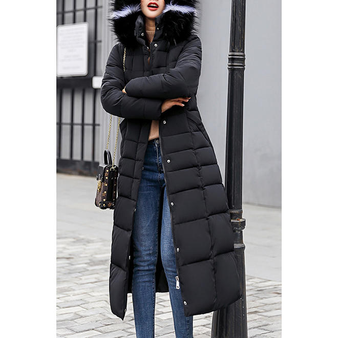 Women Qualited Slim Long Soft Padded Winter Jacket