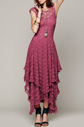 Ketty More Women Plus Size French Courtship Slip Dress Round Neck