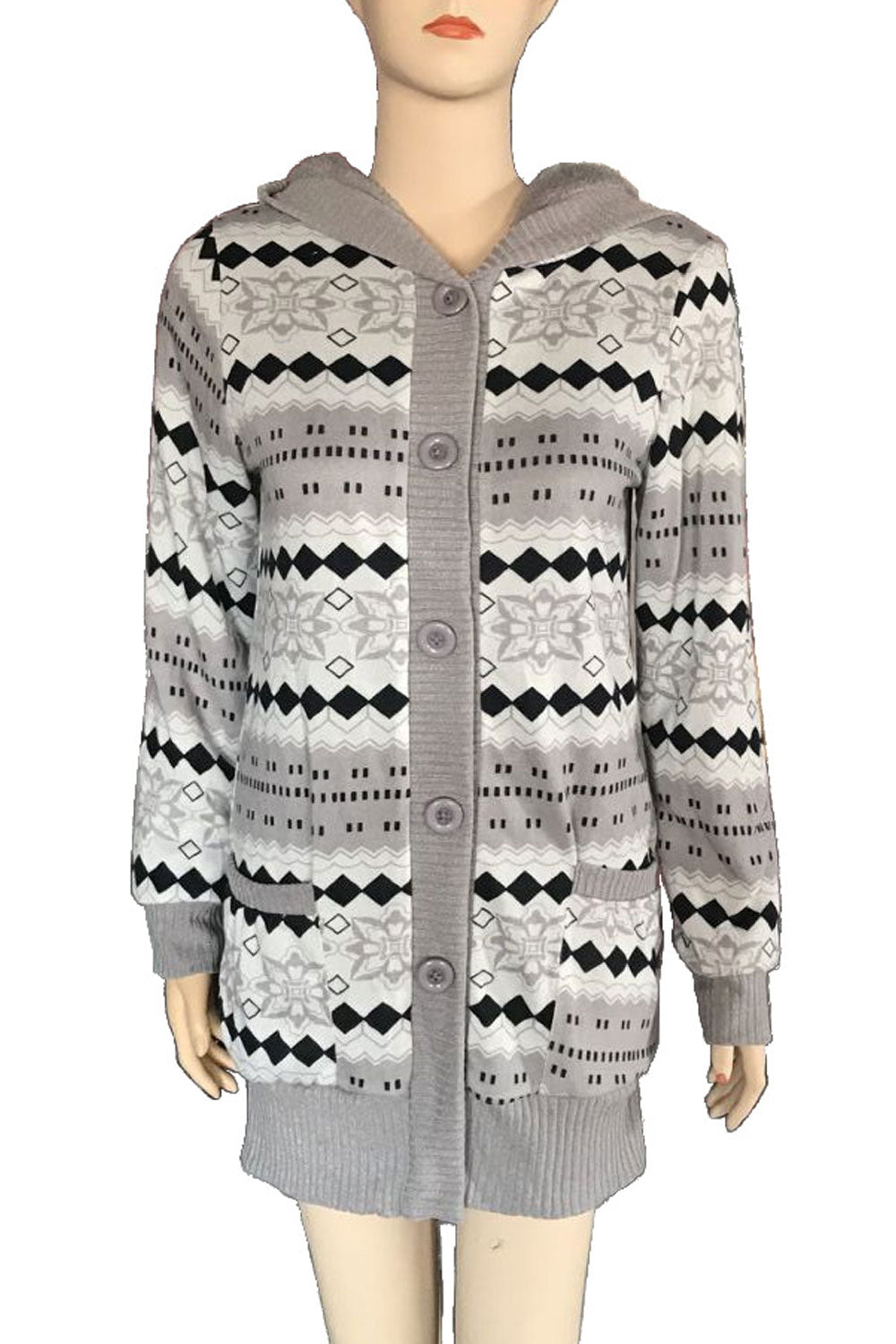 Women Multiple Prints Warm Feel High Quality Colourful Cardigan
