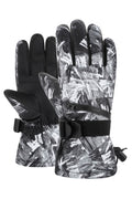 Women Windproof Waterproof Graffiti Printed Warm Ski Gloves