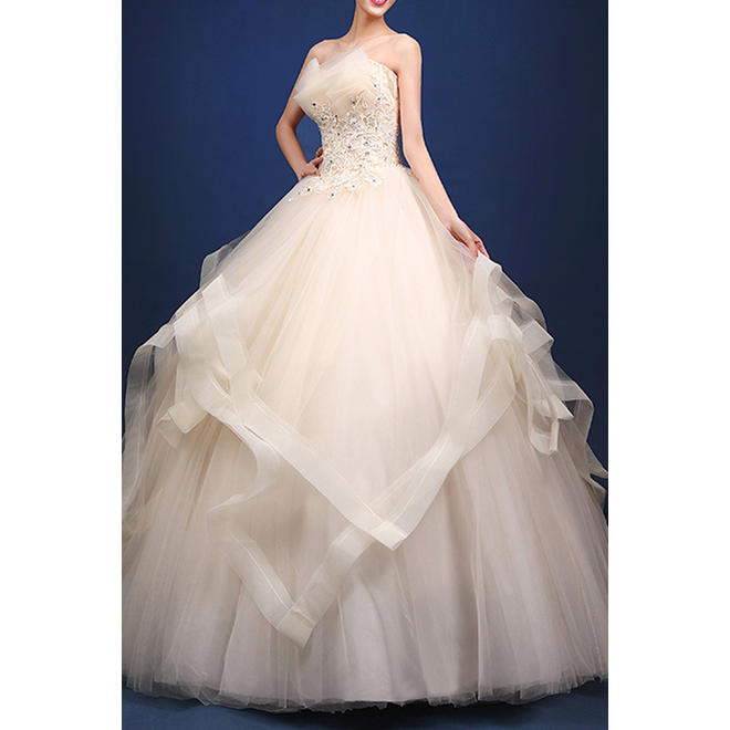 Women Off Neck charming Ball Gown Dress