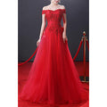 Women Off Shoulder Evening Dress