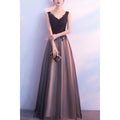 Women Elegant Sleeveless V-Neck Slim Long Dress