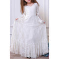 Kids Girls Trumpet Sleeve Flower Lace Dress