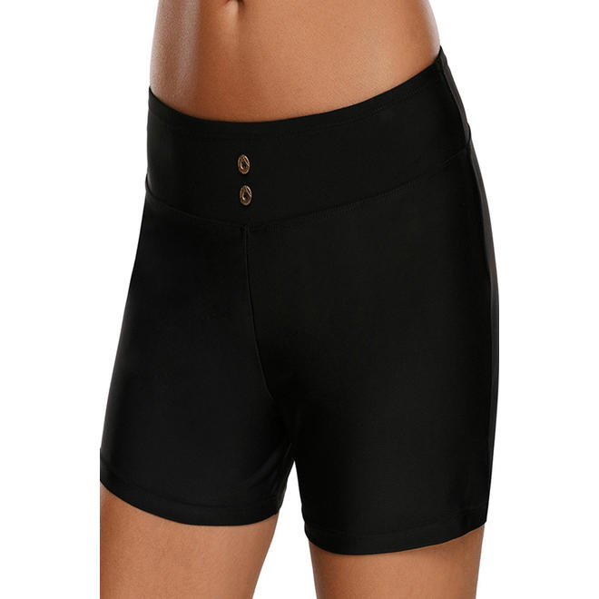 Women Comfortable Solid Pattern Swimming Shorts
