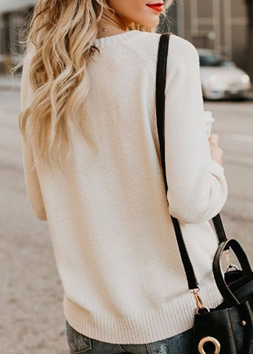 Women Fashion Thick Heart Design Print Sweater