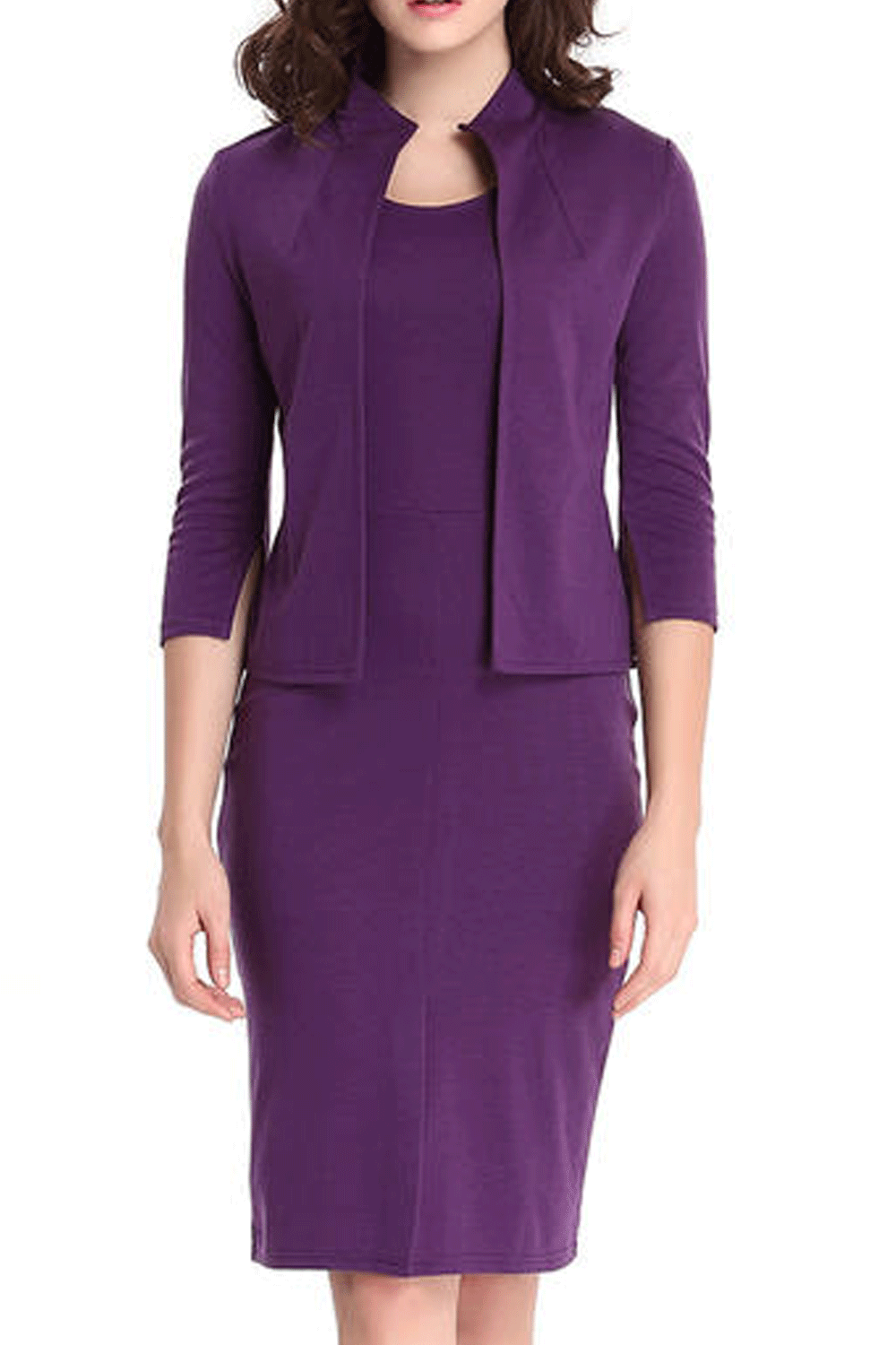 Women's two piece Winter Warm Bodycon Dress With Jacket