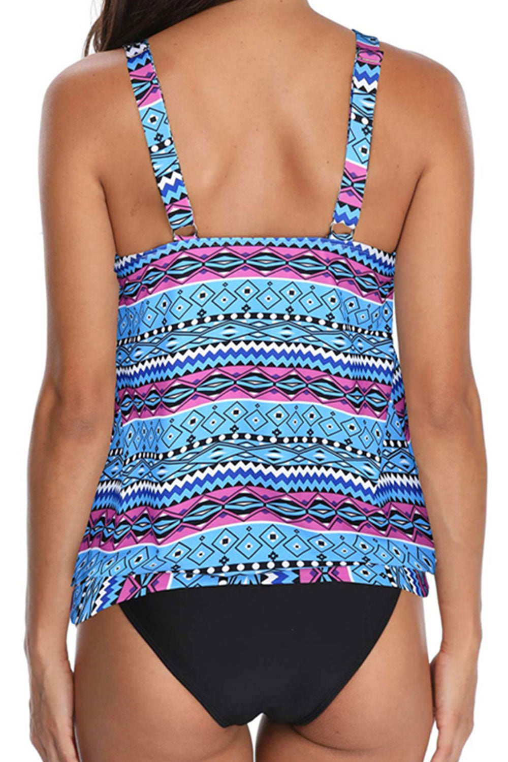 Women Thick Strap Printed One Piece Swim