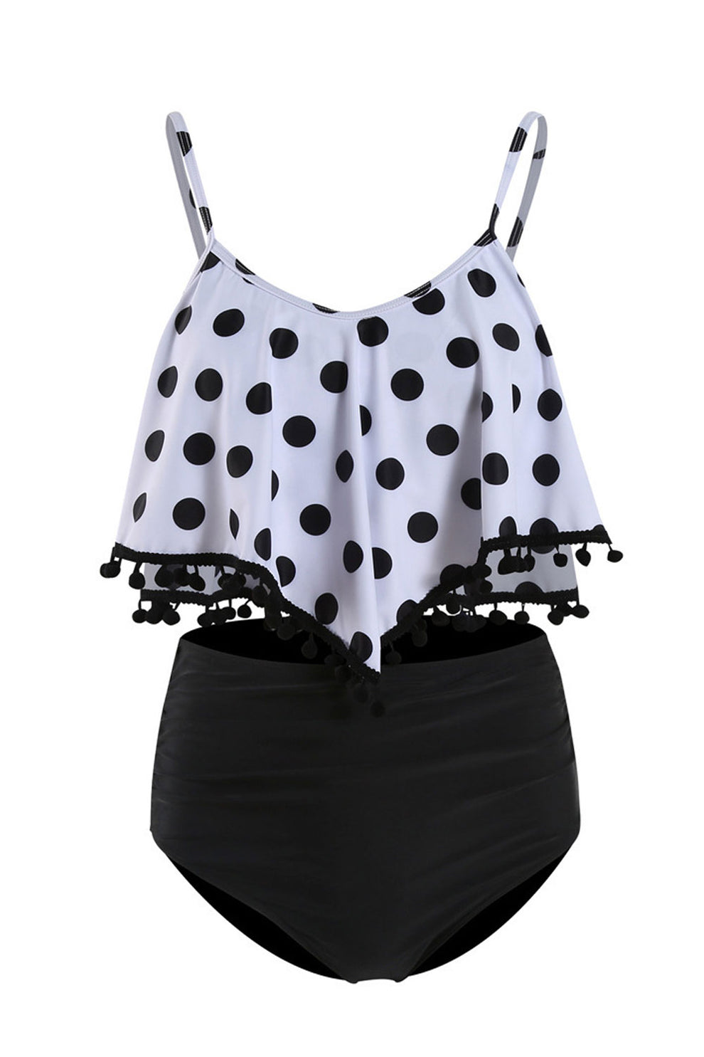 Ruffled bikini 2024 new high-waist swimsuit women's swimsuit bikini