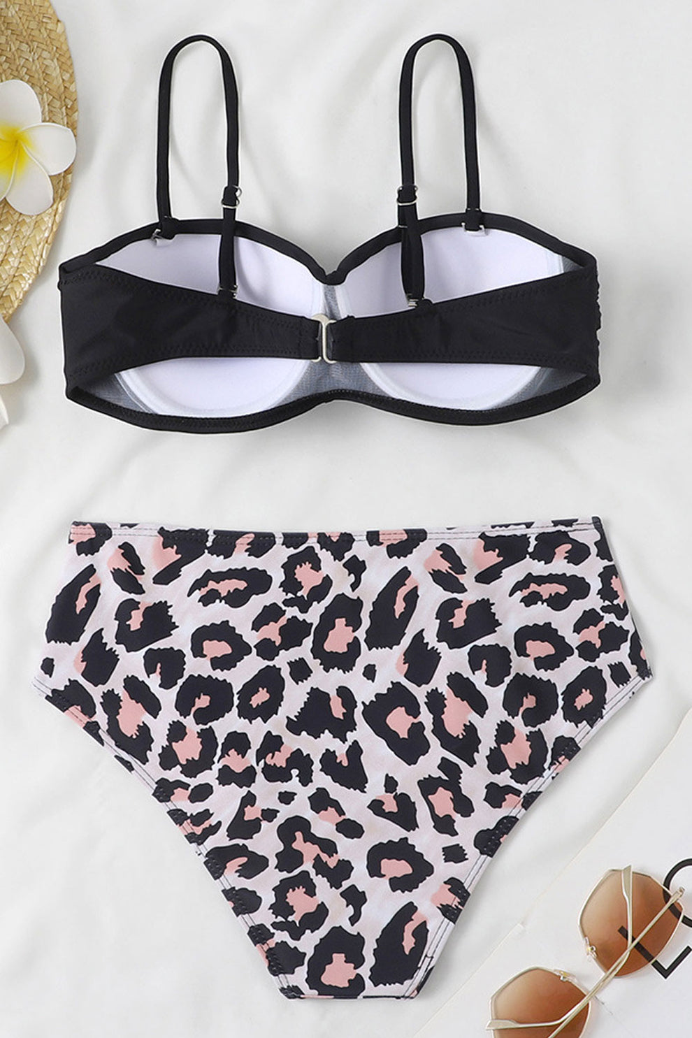 New Bikini Swimsuit Women's Split High Waist Printed Swimsuit.