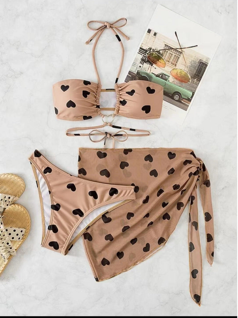 New sexy split swimsuit beach bikini women's swimwear bikini three-piece swimsuit