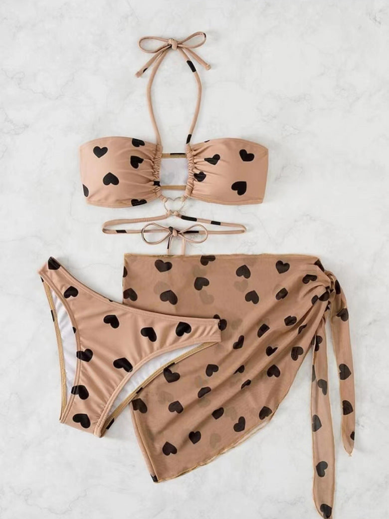New sexy split swimsuit beach bikini women's swimwear bikini three-piece swimsuit