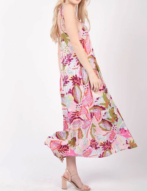 Women's VERY J Tropical Printed Cami Midi Dress