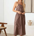 Women's Le Lis Adjustable Strap Waist Drawstring Cargo Midi Dress
