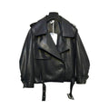 Women Charming Loose Fit Casual Leather Jacket