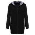 Women Zipper Closure Long Sleeve Solid Colored Warm Cardigan WC25007