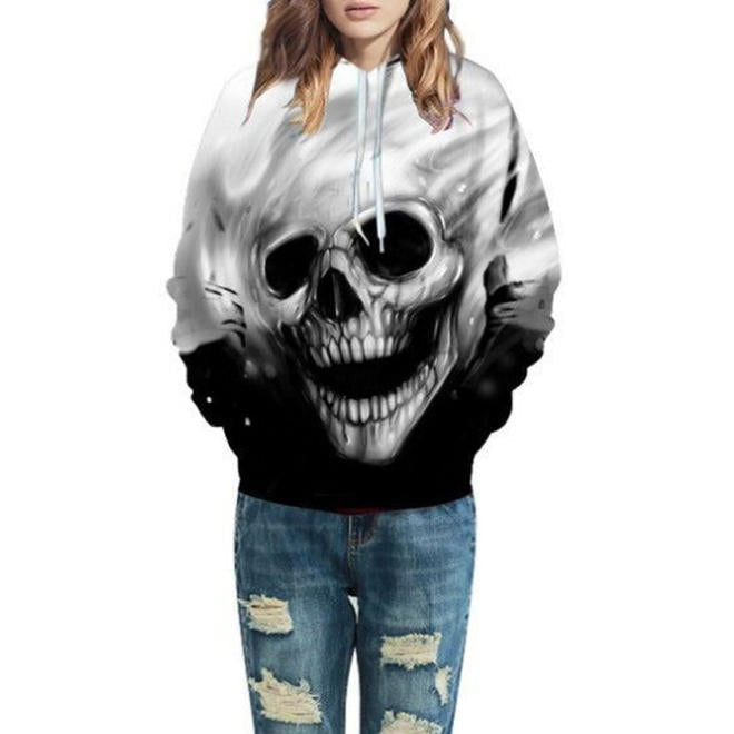 Women Warm Long Sleeved Printed Hoodie C4949ZWH