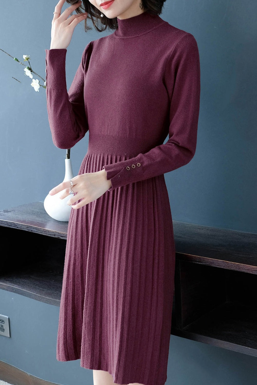 Women  neck and short length Unique dress