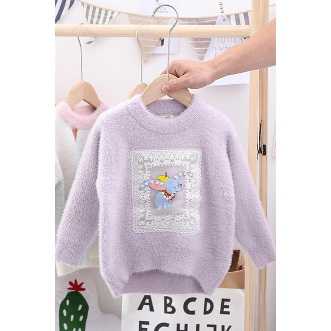 Women round neck charming sweater