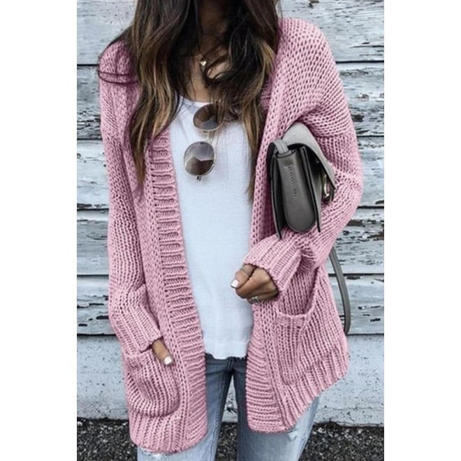 Women loose fit style and long sleeves cardigan