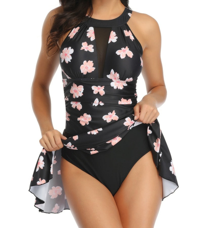 Women's One-Piece Mesh Swimsuit (4)
